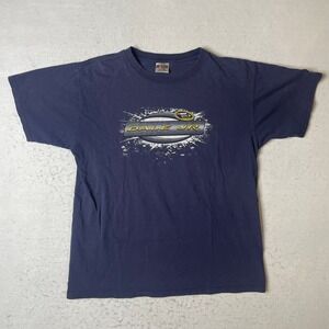Dale Jr 88 NASCAR Sprint Cup Series 2013 Schedule T Shirt Large Blue Cotton‎